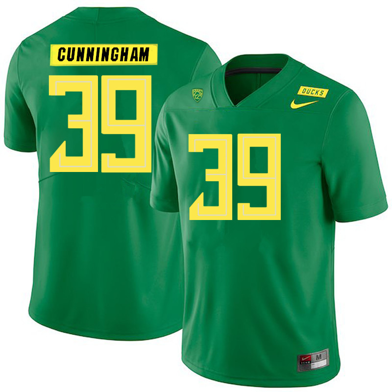Men #39 MJ Cunningham Oregon Ducks College Football Jerseys Sale-Green